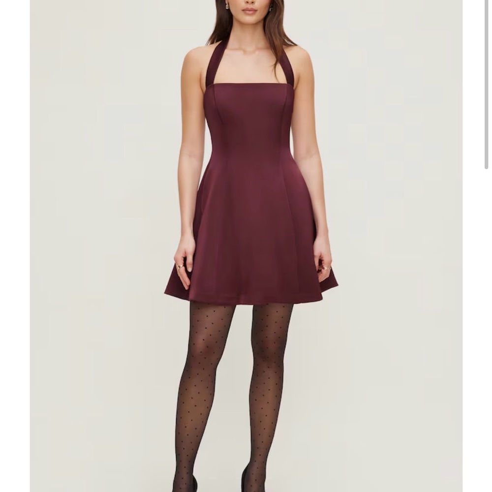 Dynamite-Amaya Satin Halter Dress